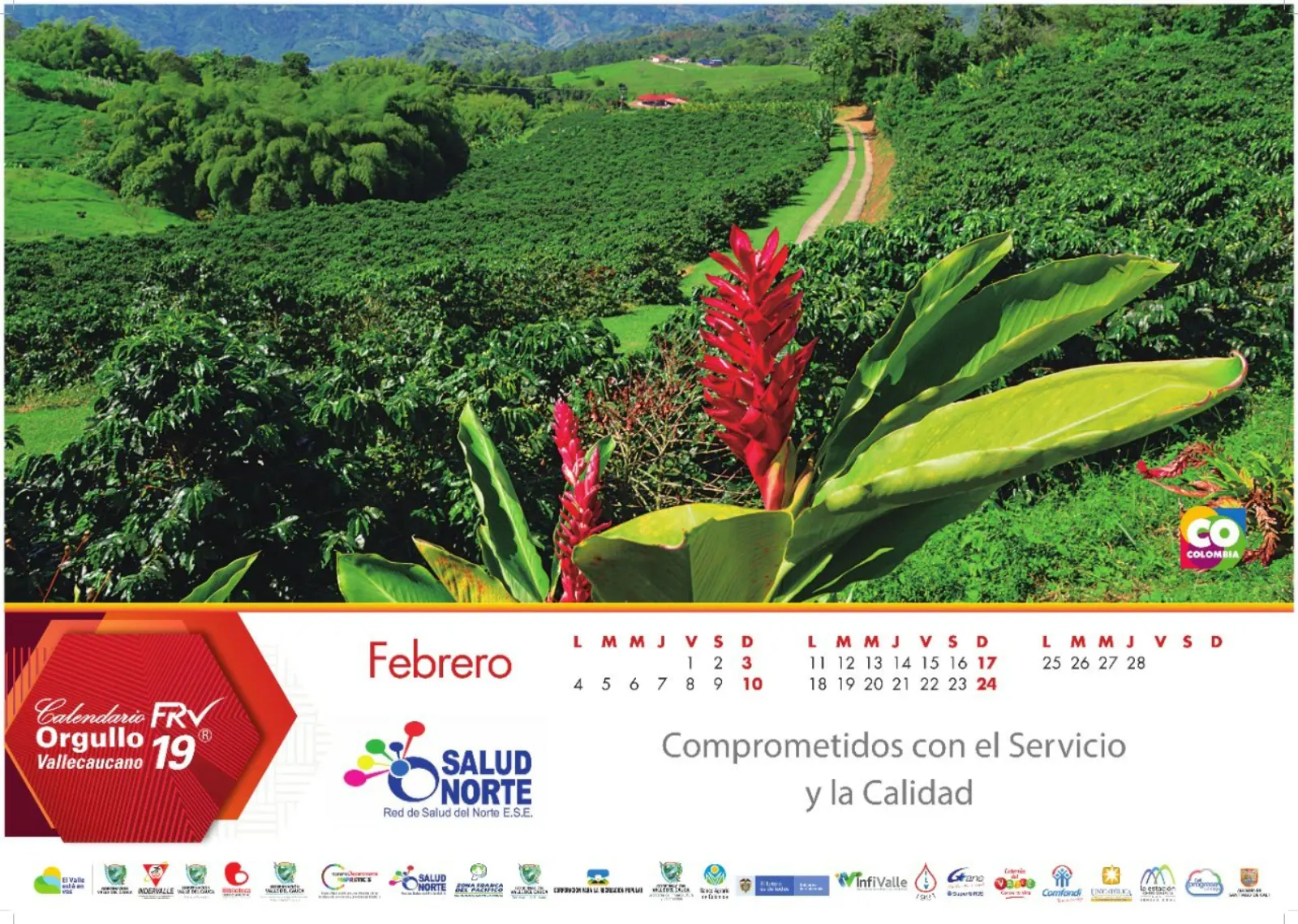 Calendario Orgullo Vallecaucano — Salud Norte